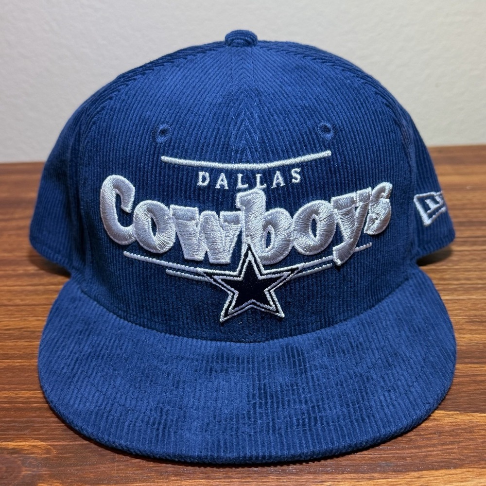 New Era Dallas Cowboys Corduroy SnapBack Hat Cap Navy NFL 9FIFTY Basic Logo NEW